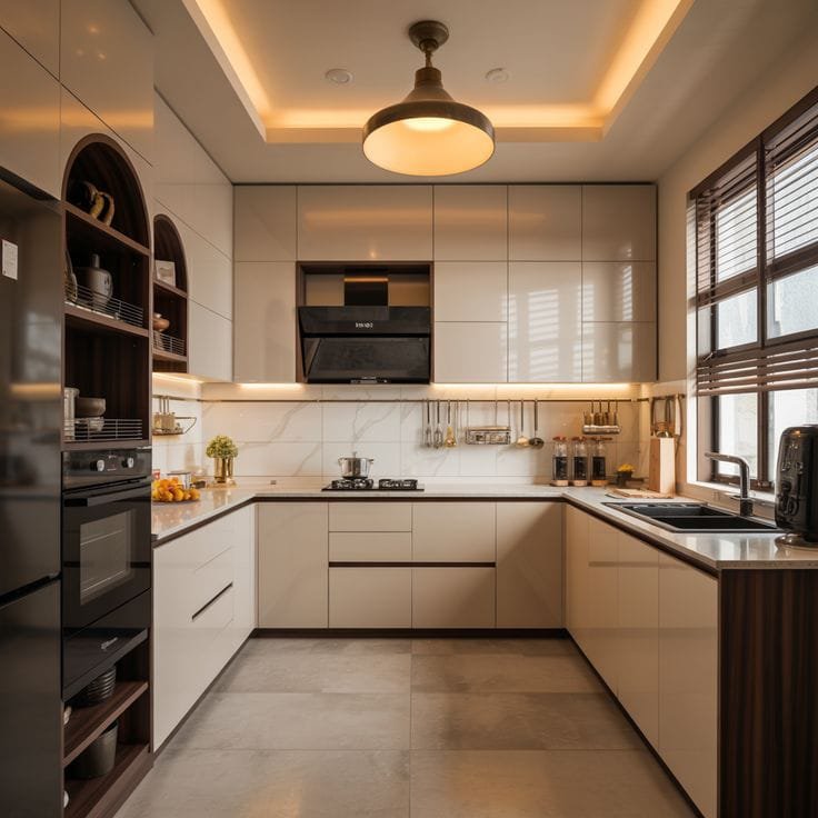 U shape kitchen